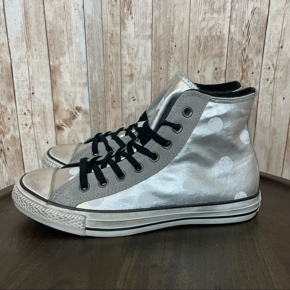 Converse CTAS Hi Metallic Polka Dot Sneaker Size 9.5 Women - Picture 4 of 9